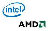 intel and amd logo
