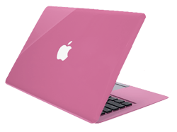 pink apple mac laptop computer