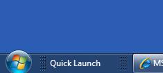 windows 7 quick launch taskbar button