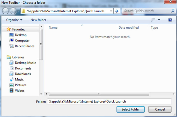 adding quick launch to windows 7