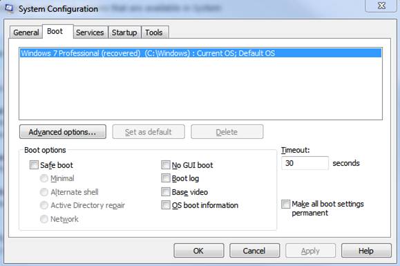 windows 7 msconfig boot tab